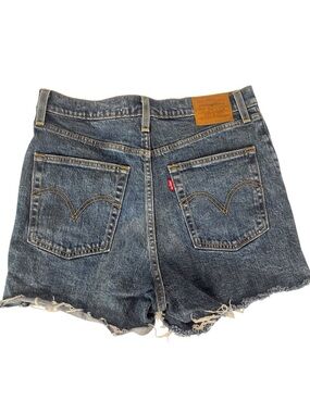 Levi’s Ribcage Shorts Womens 30 Denim Jean Cutoffs High Waist Button Fly Y2K